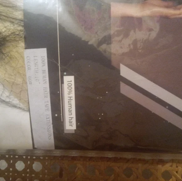 100 percent Human Hair Tape Extensions Platinum Blonde #60 - Picture 3 of 7